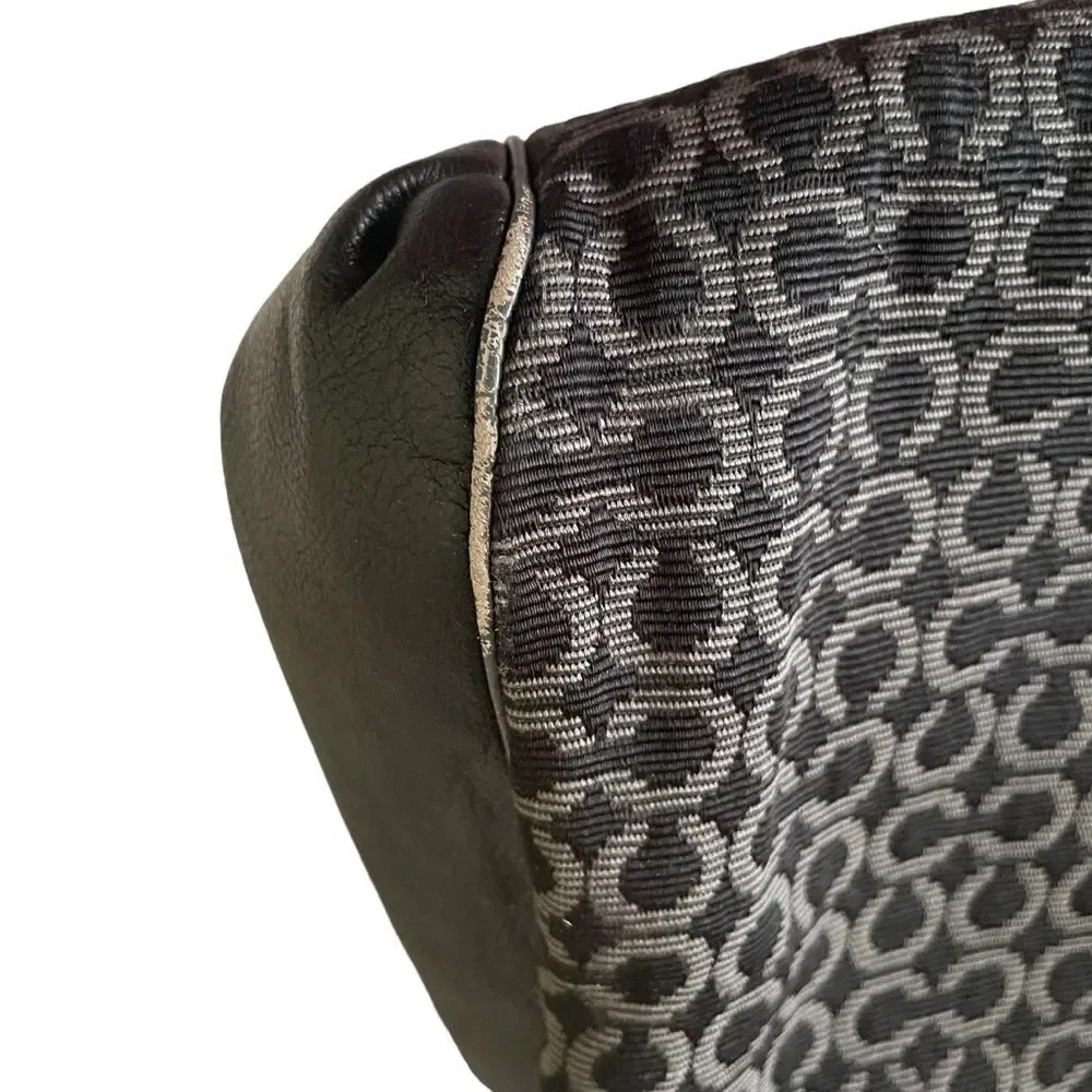 COACH Black Bag Madison 25637 Op Art Sateen Phoebe Shoulder Hobo Handbag Purse - Picture 9 of 13